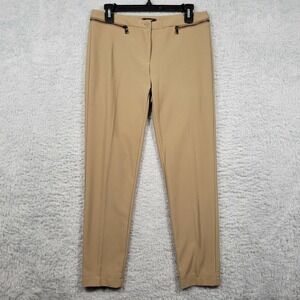 Talco Dress Pants Womens Large Tan Zipper Accents Made in Italy 30x27